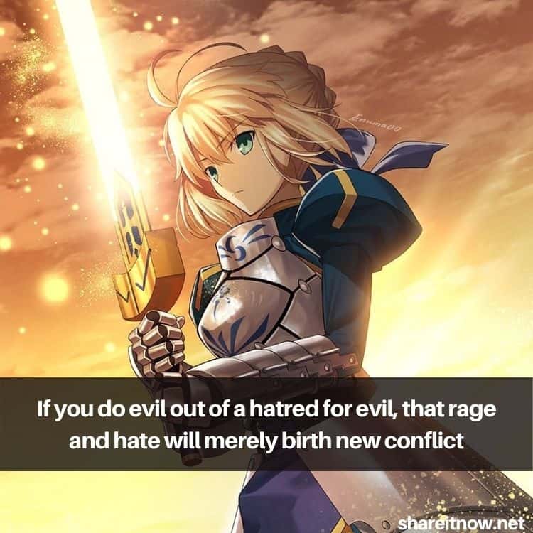 9 Best Saber Quotes From Fate/stay Night | Shareitnow